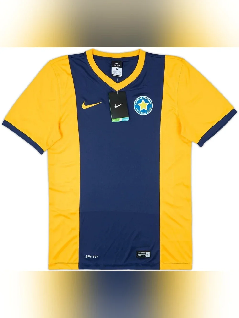 NIKE 2014-15 Asteras Tripolis Yellow Home Shirt Mens Small Soccer